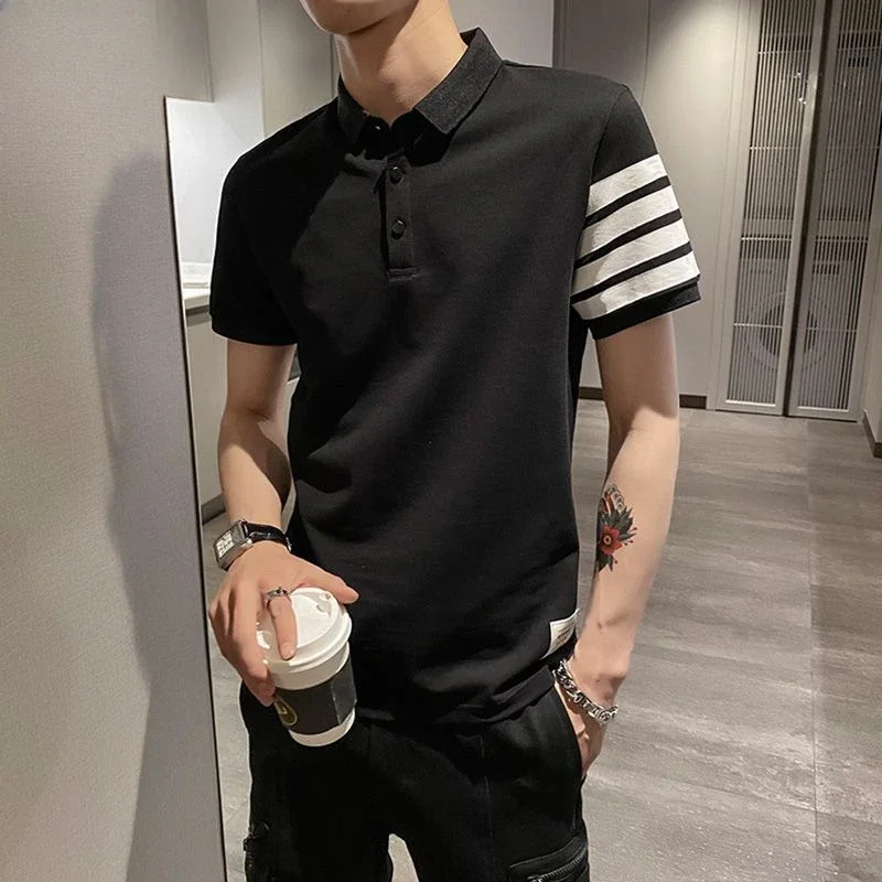 Top Graphic Polo Shirts Stripe - Summer Clothing Cheap avaliação e preço