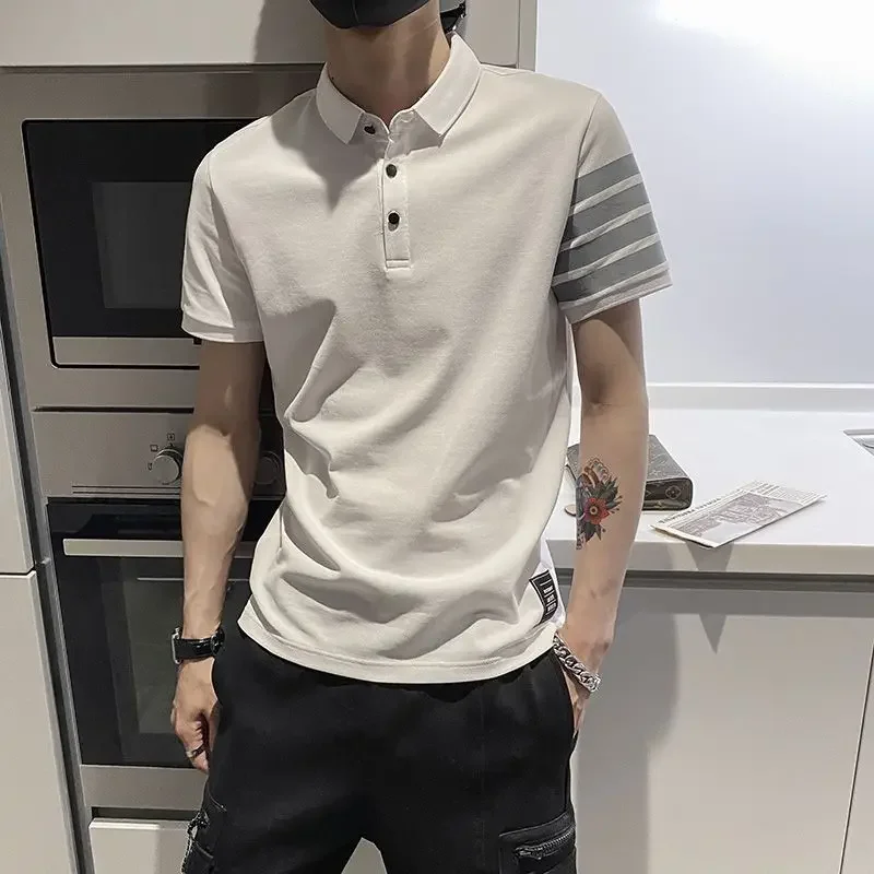 Top Graphic Polo Shirts Stripe - Summer Clothing Cheap avaliação e preço