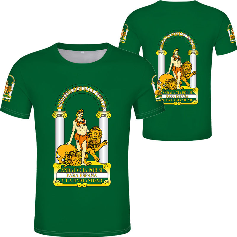 Andalusia Spain Flag Graphic T - Summer Clothing In Spanish avaliação e preço