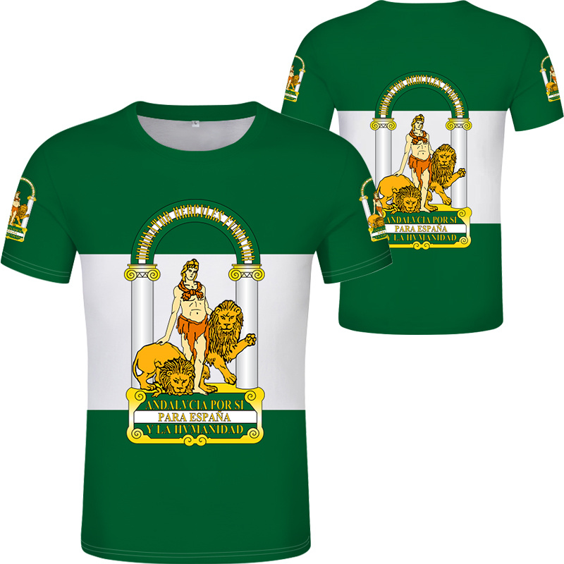 Andalusia Spain Flag Graphic T - Summer Clothing In Spanish avaliação e preço