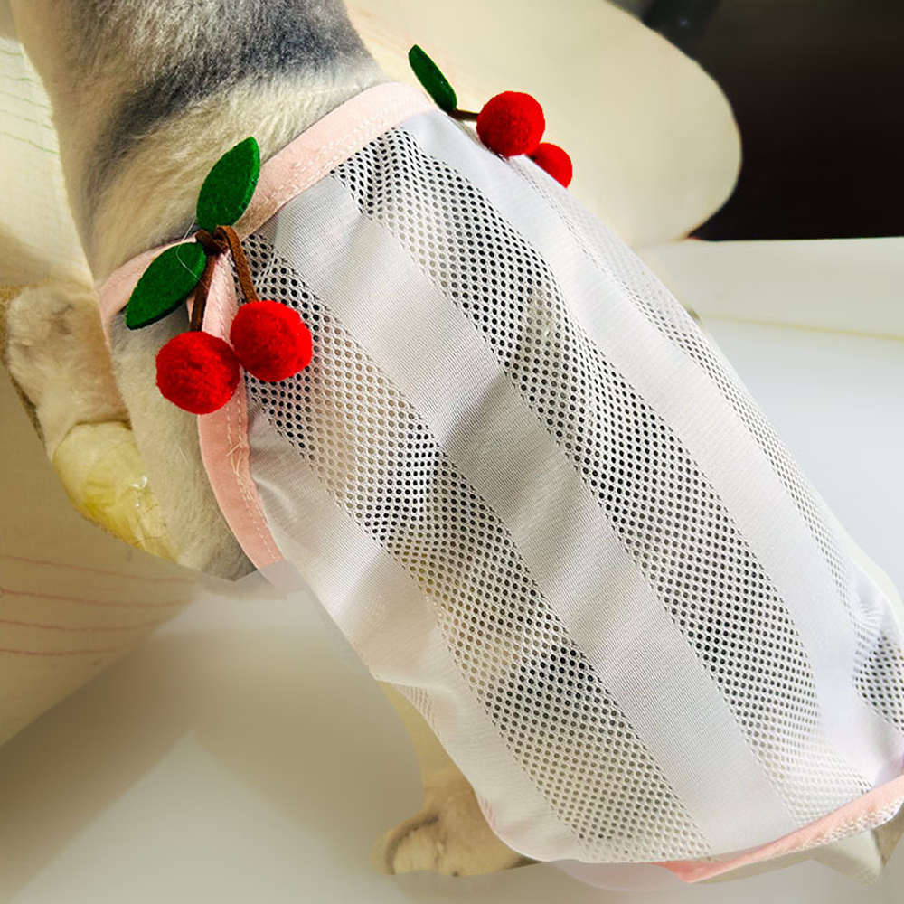 Breathable Cute Pet Dog Clothe - Summer Clothing In French avaliação e preço