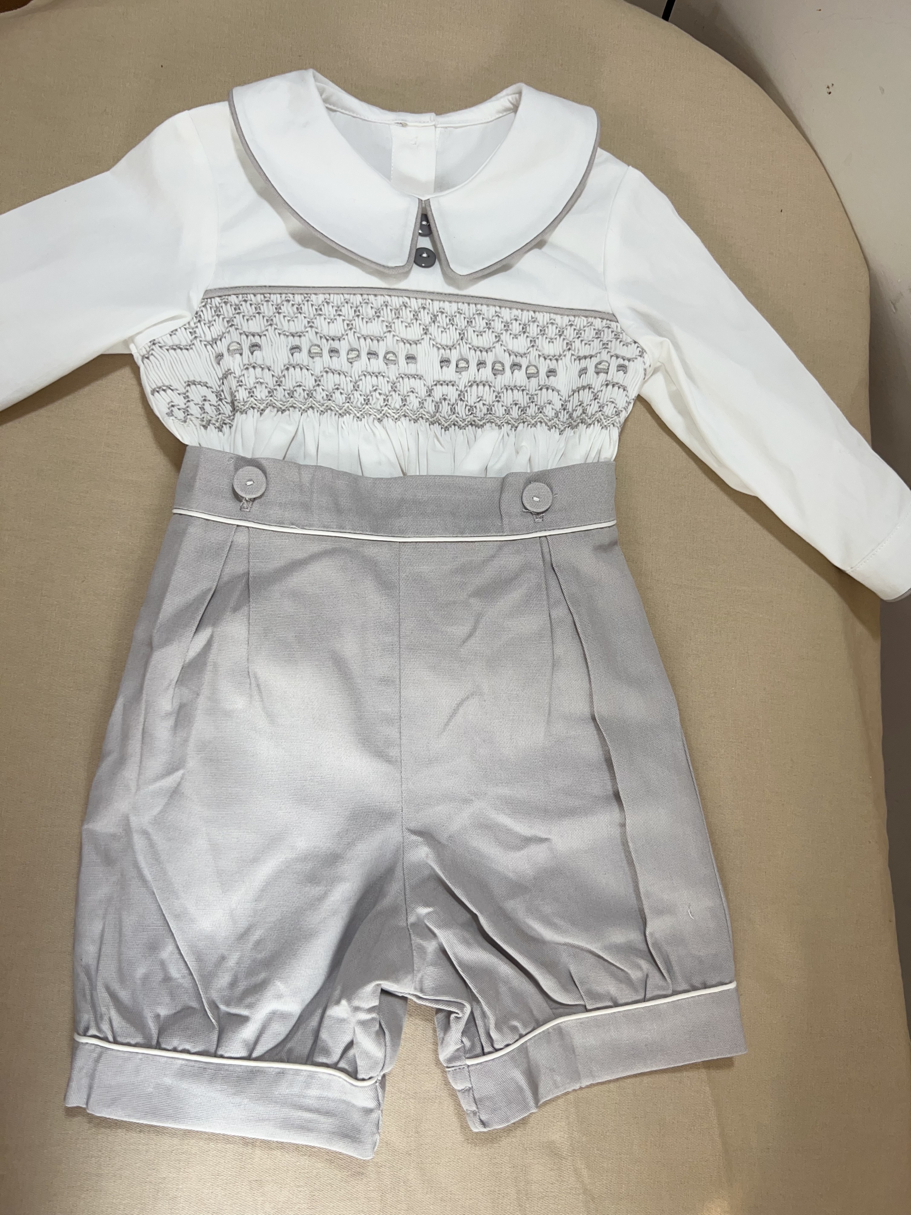 Spanish Baby Boy Hand-Smocked  - Summer Clothing In Spanish avaliação e preço