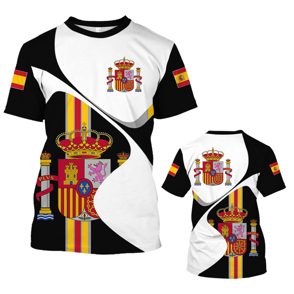Vintage Spain T-shirt For Men  - Summer Clothing In Spanish avaliação e preço