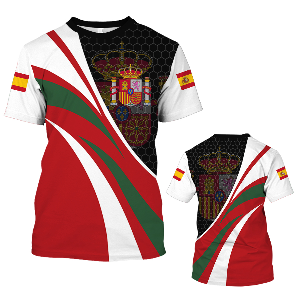 Vintage Spain T-shirt For Men  - Summer Clothing In Spanish avaliação e preço
