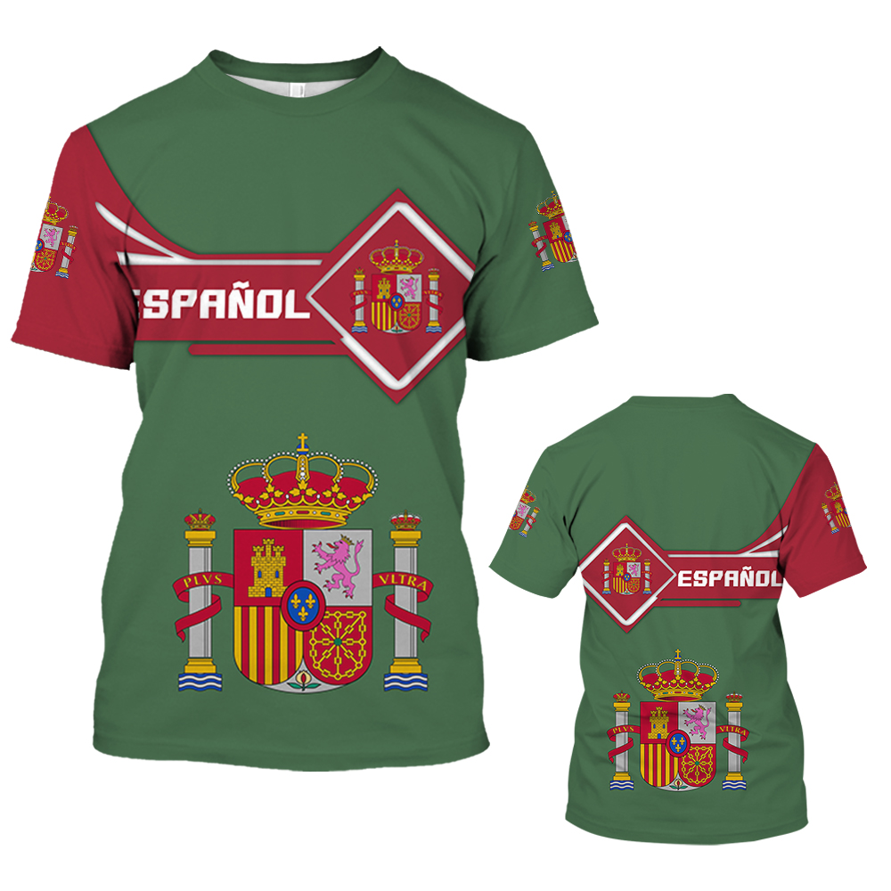 Vintage Spain T-shirt For Men  - Summer Clothing In Spanish avaliação e preço