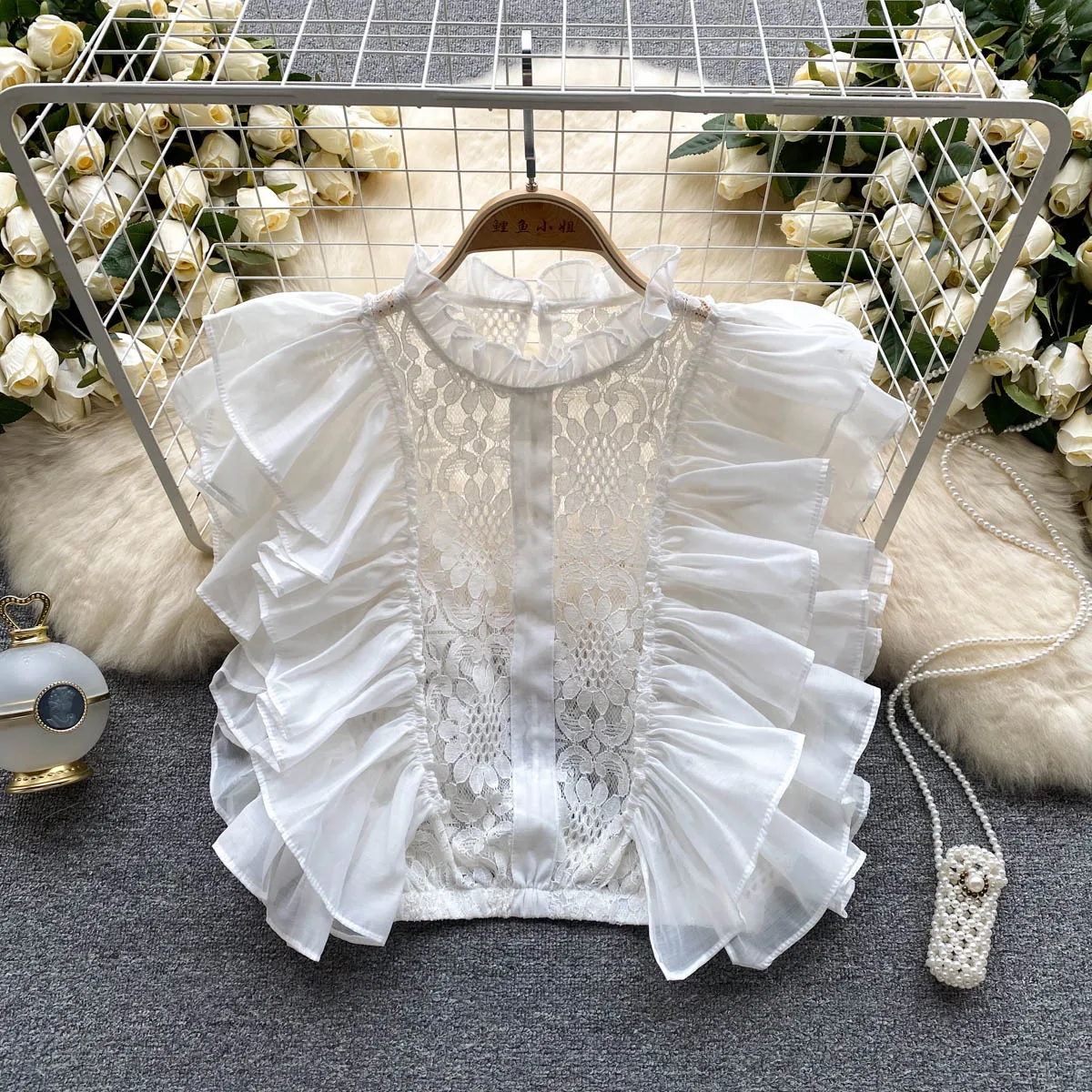 Vintage Elegant  Lace Petal Sl - Summer Clothing In French avaliação e preço