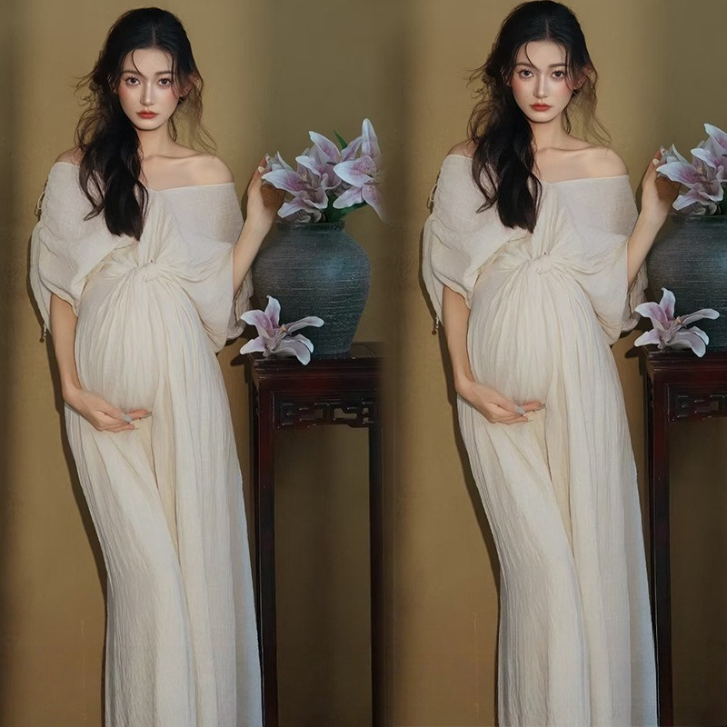 Women Maternity Photoshoot Fre - Summer Clothing In French avaliação e preço