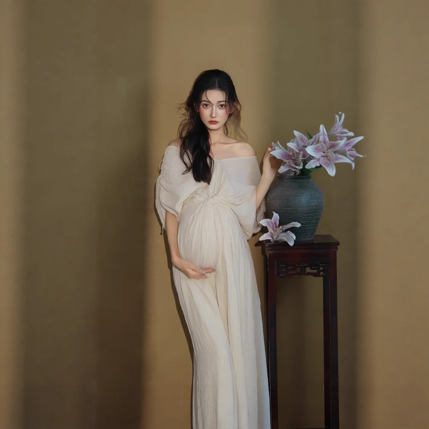 Women Maternity Photoshoot Fre - Summer Clothing In French avaliação e preço