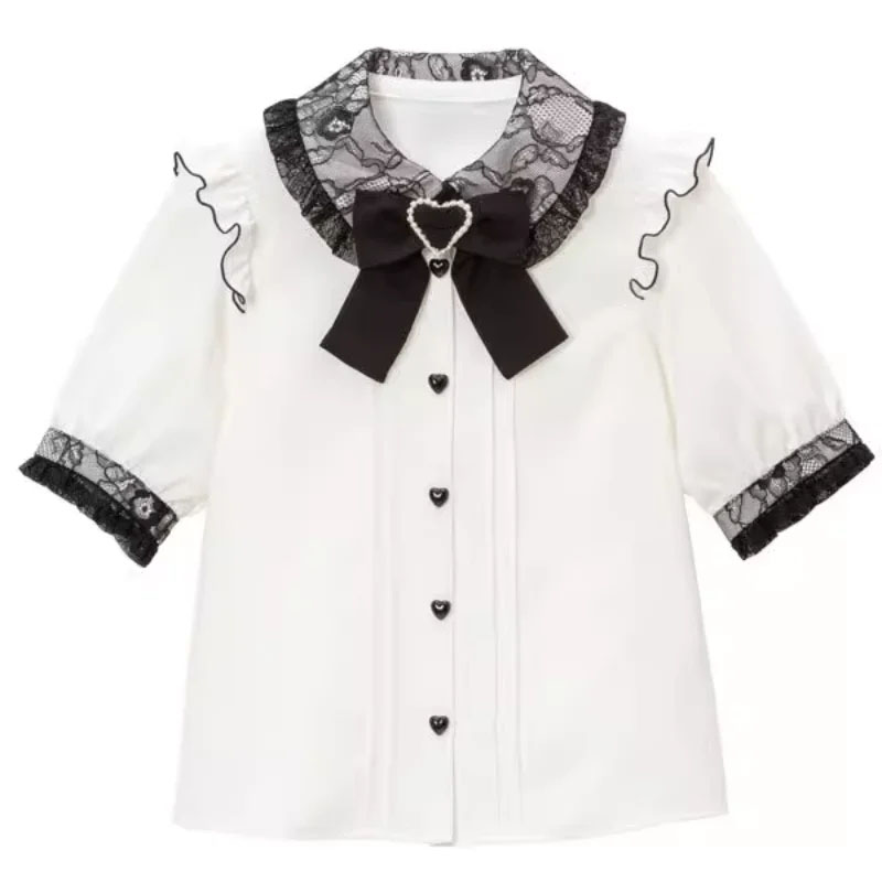 Kawaii Women Shirts Lolita Y2K - Xl Summer Clothing avaliação e preço