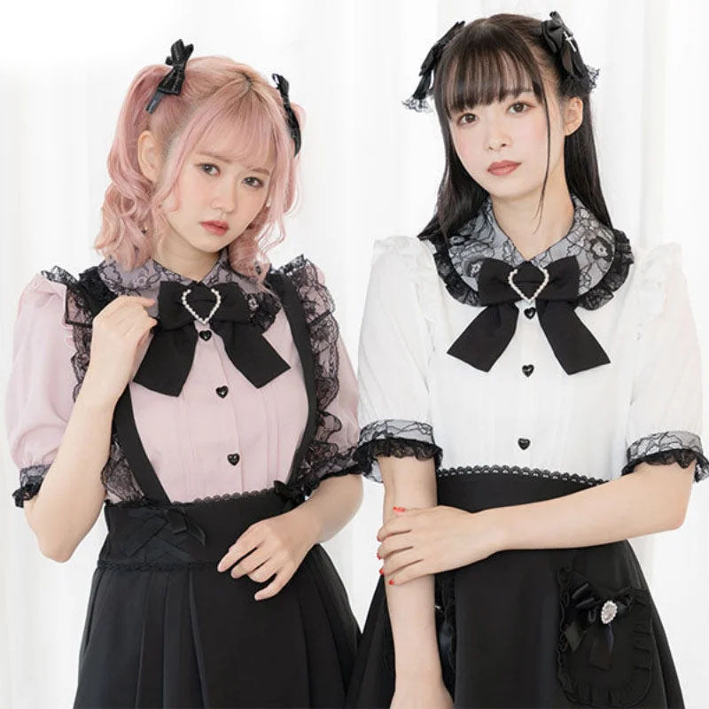 Kawaii Women Shirts Lolita Y2K - Xl Summer Clothing avaliação e preço