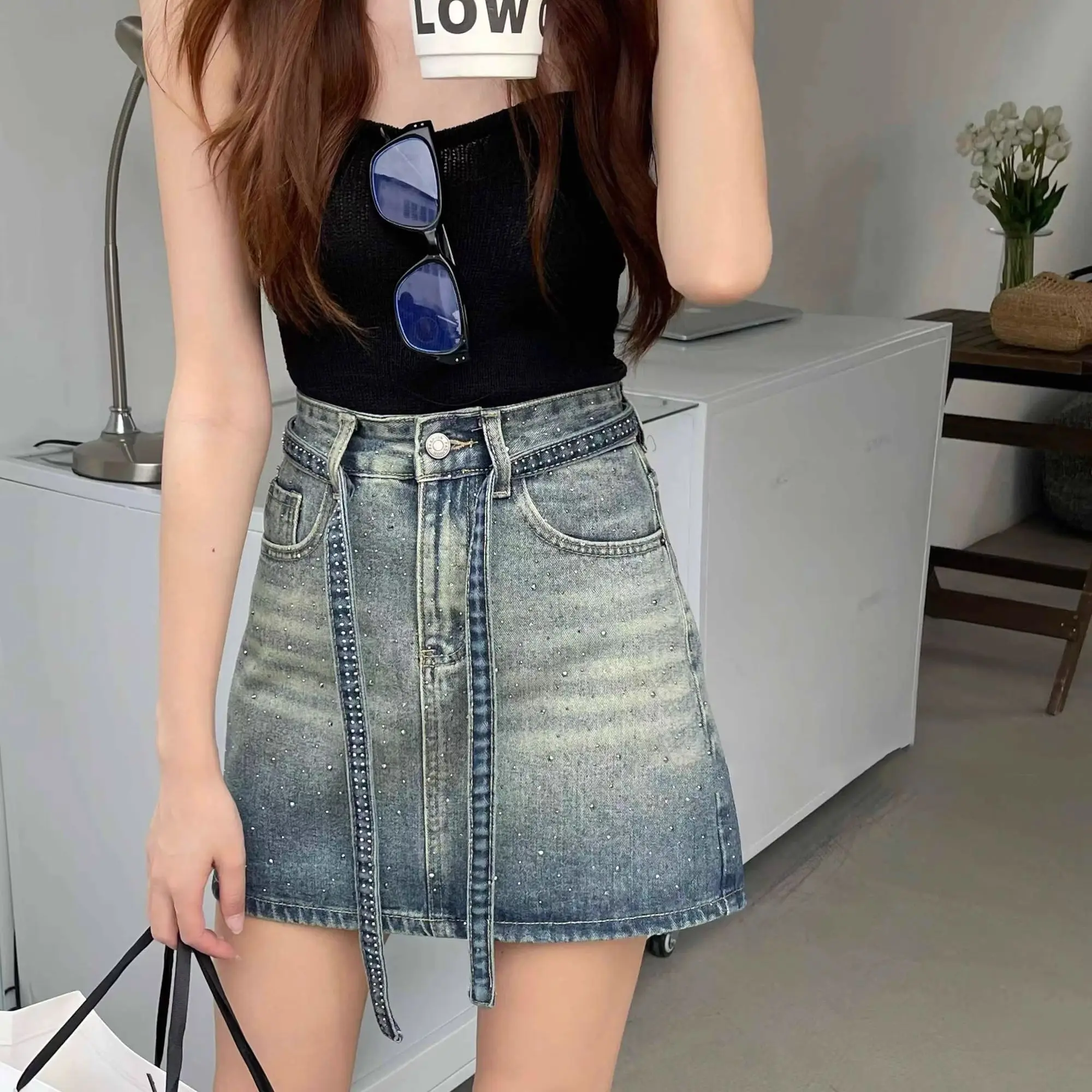 Jeans Skirts For Women Gradien - Summer Clothing Cheap avaliação e preço