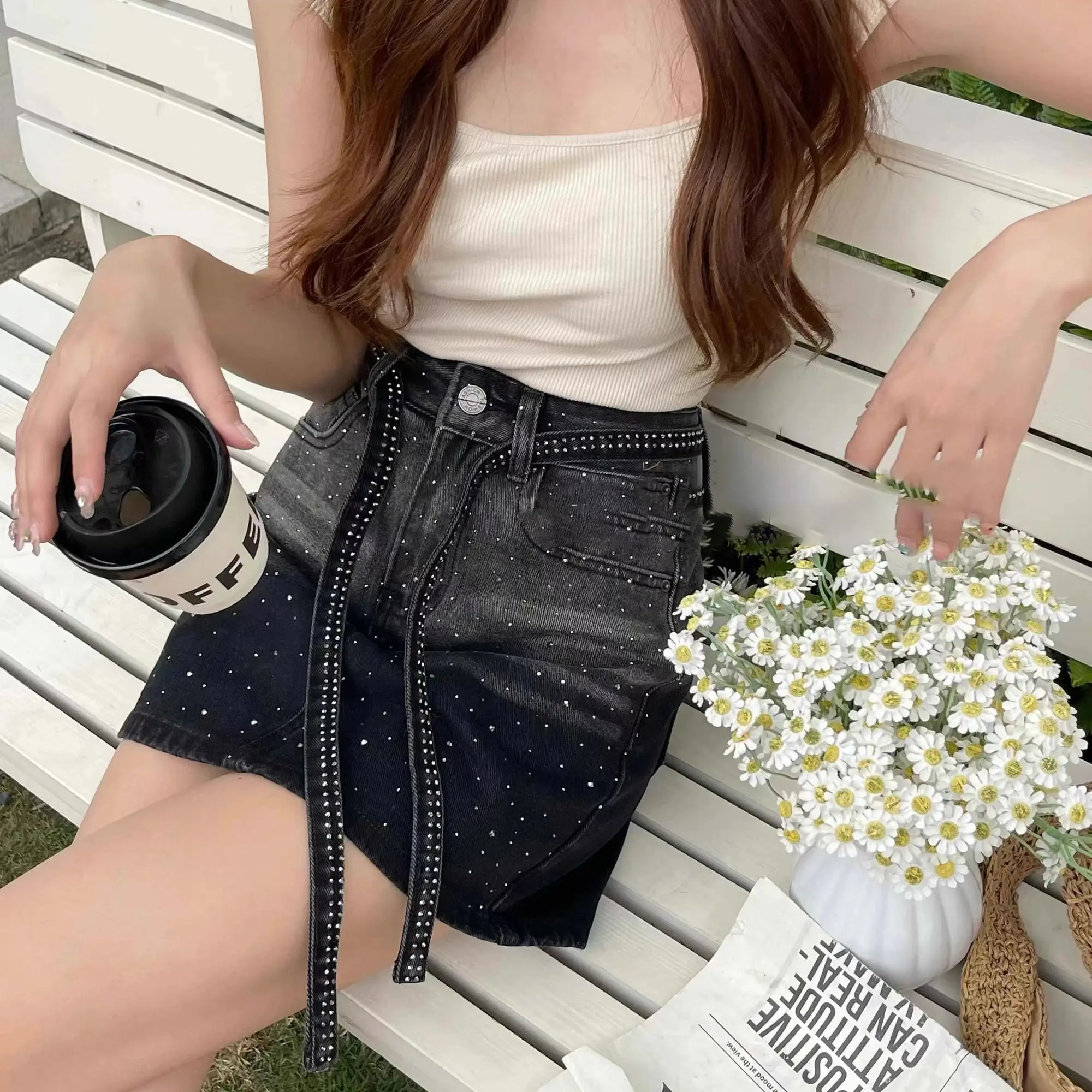 Jeans Skirts For Women Gradien - Summer Clothing Cheap avaliação e preço