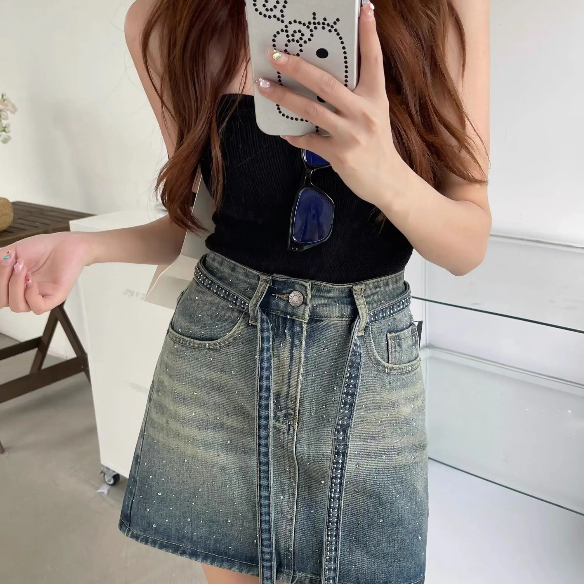 Jeans Skirts For Women Gradien - Summer Clothing Cheap avaliação e preço