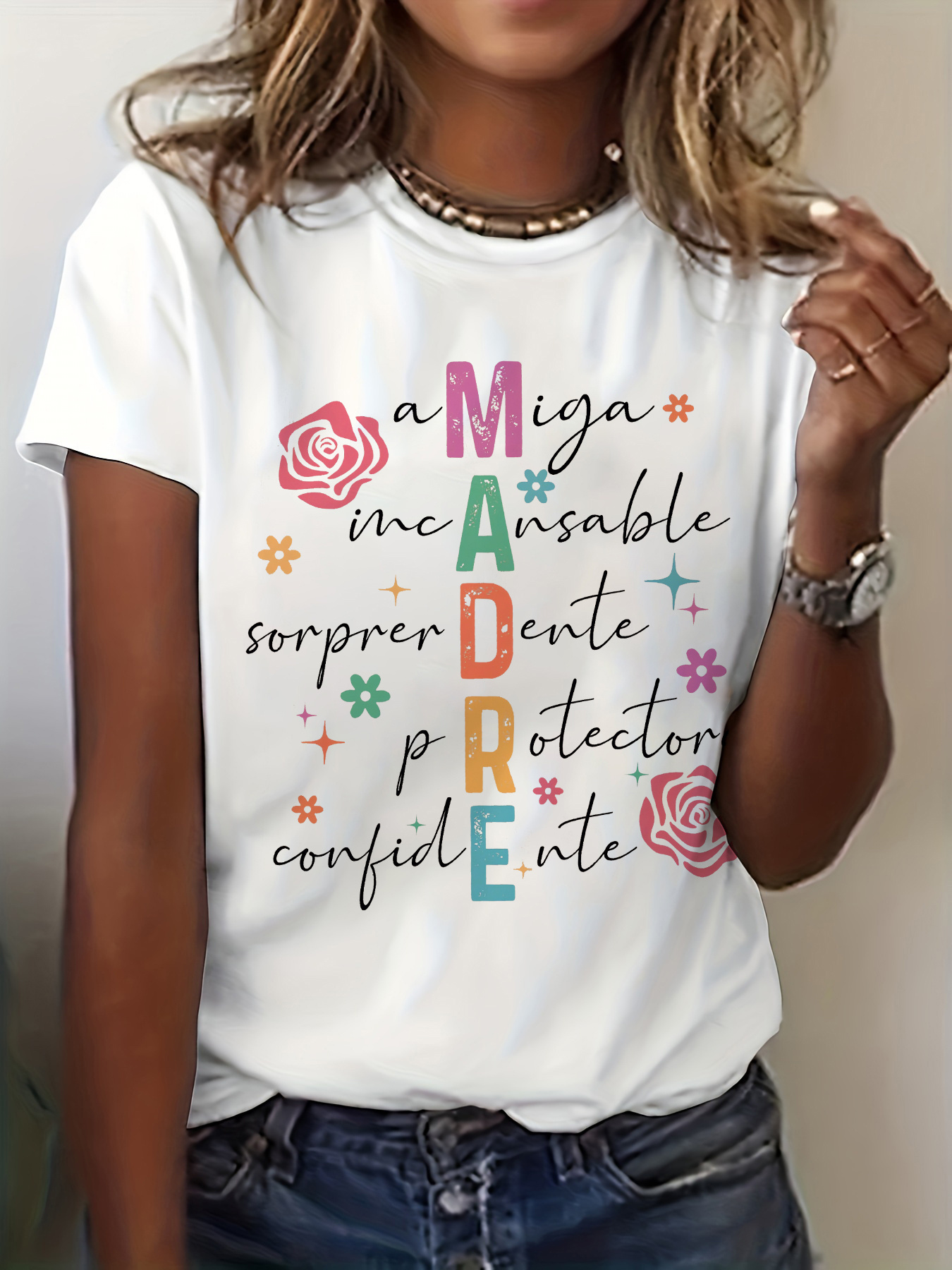 Madre Spanish Mother Graphic P - Summer Clothing In Spanish avaliação e preço