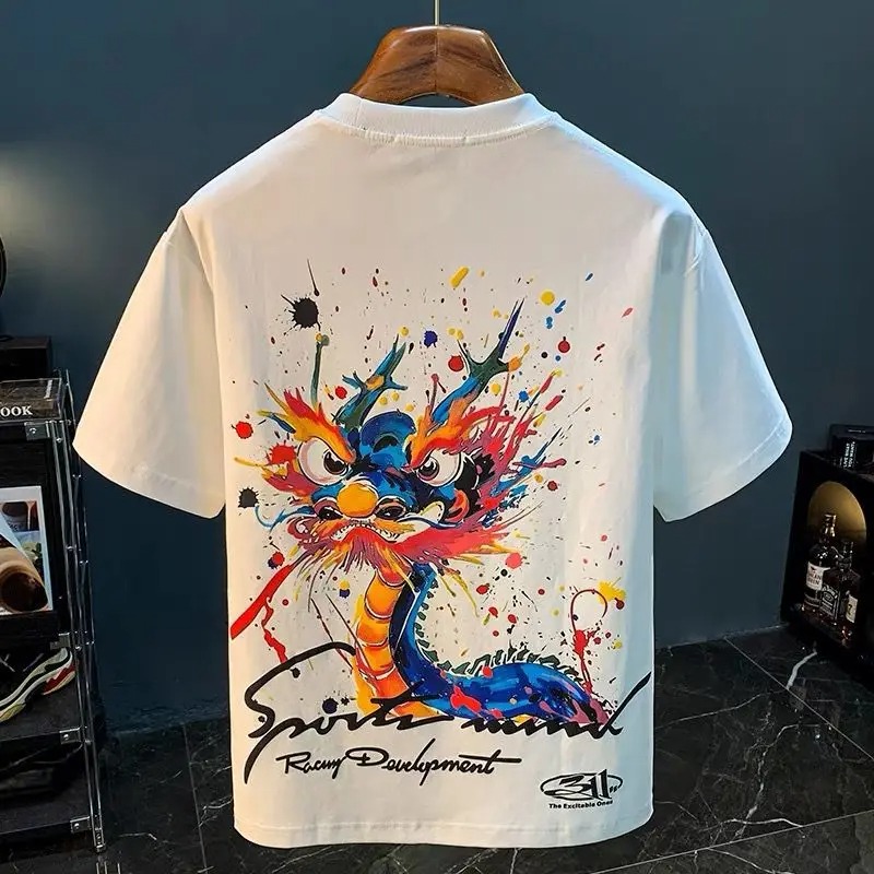 100℅ Cotton T Shirt for Men Wh - Summer Clothing Cheap avaliação e preço