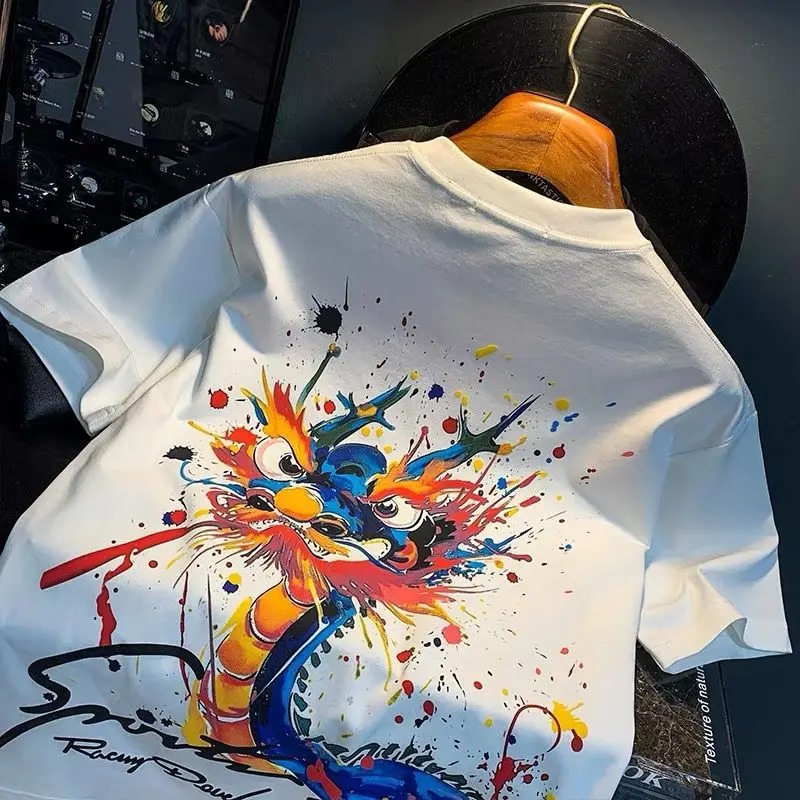 100℅ Cotton T Shirt for Men Wh - Summer Clothing Cheap avaliação e preço