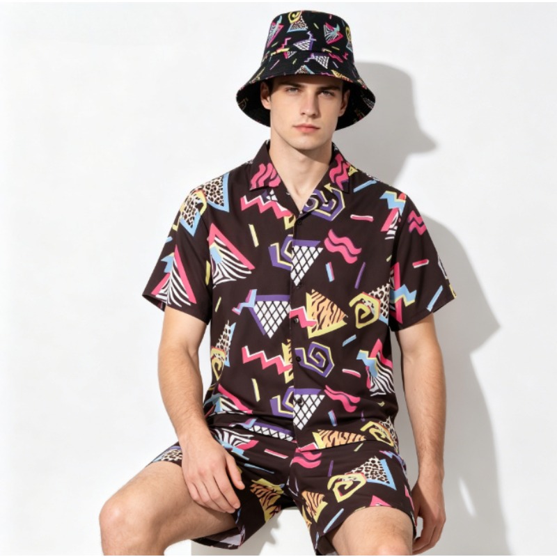 Summer Suit Short Sleeve Butto - Xl Summer Clothing avaliação e preço