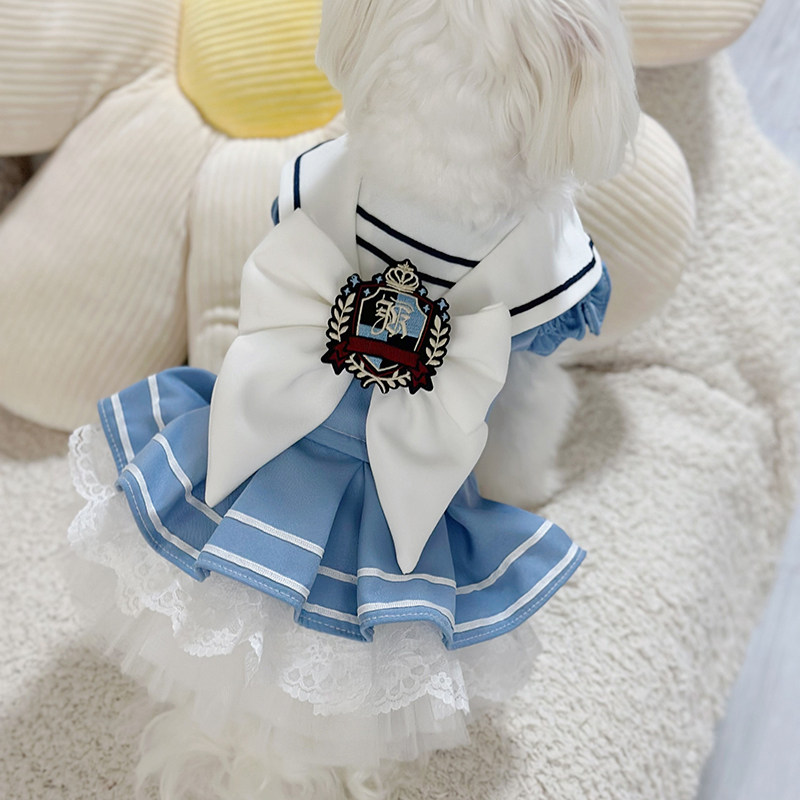 Sweet College Style Dress Pet  - Summer Clothing In French avaliação e preço