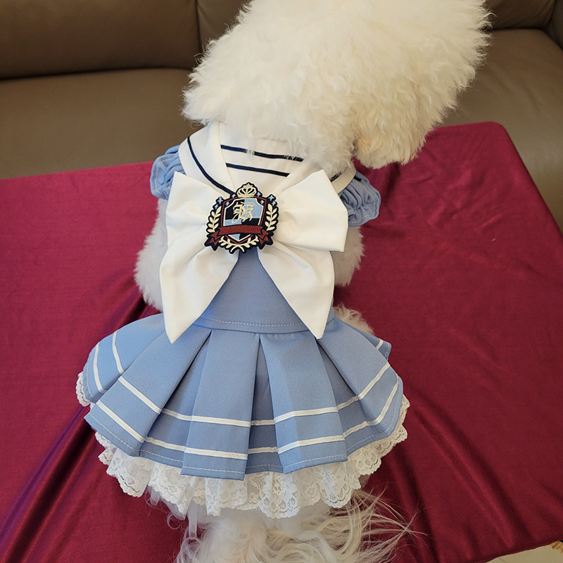 Sweet College Style Dress Pet  - Summer Clothing In French avaliação e preço