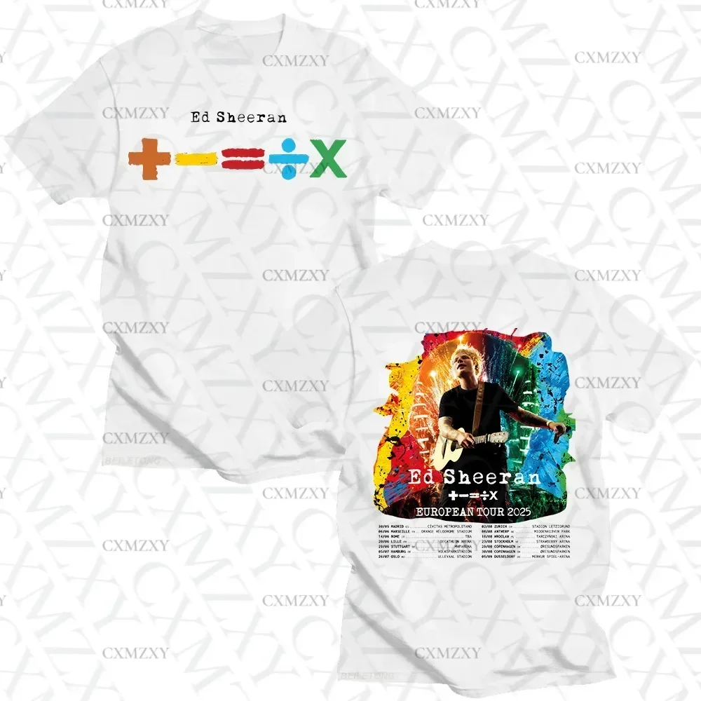 Ed Sheera European Tour  T-shi - Summer Clothing Gif avaliação e preço